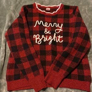 Merry & Bright Plaid Sweater
